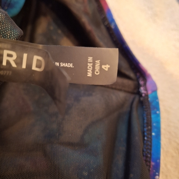 Torrid 4/4X Galaxy Racerback Bikini Top Sports Bra Structured Cup Side Boning - Picture 9 of 14